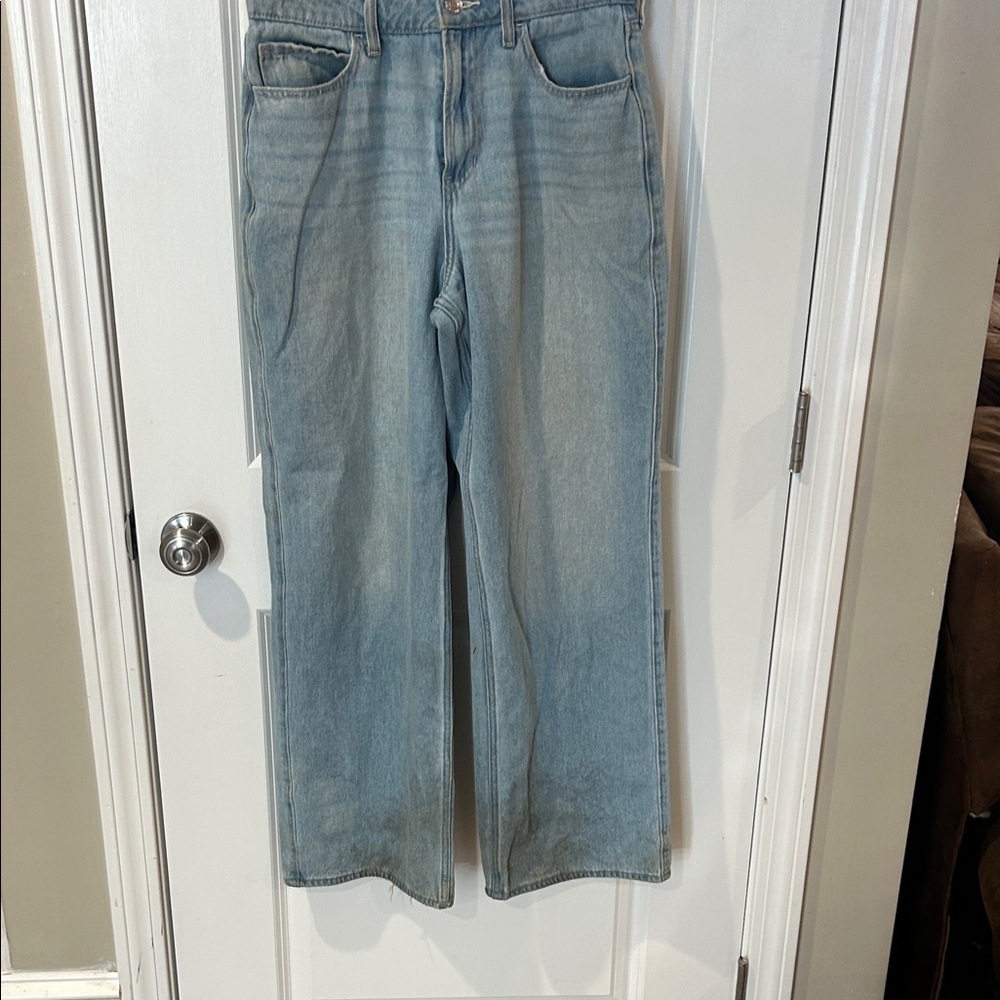 Hollister Denim Straight Leg Jeans - Light Blue